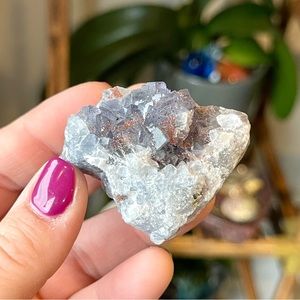 💜Raw Druzy Purple & Blue Fluorite Crystal Cluster💜